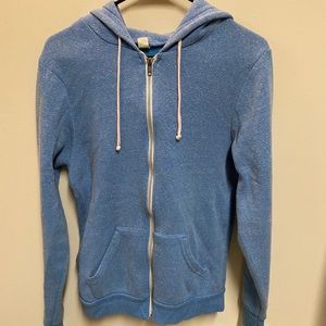 American Apparel blue zip up hoodie